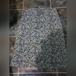 Sky blue floral skirt
